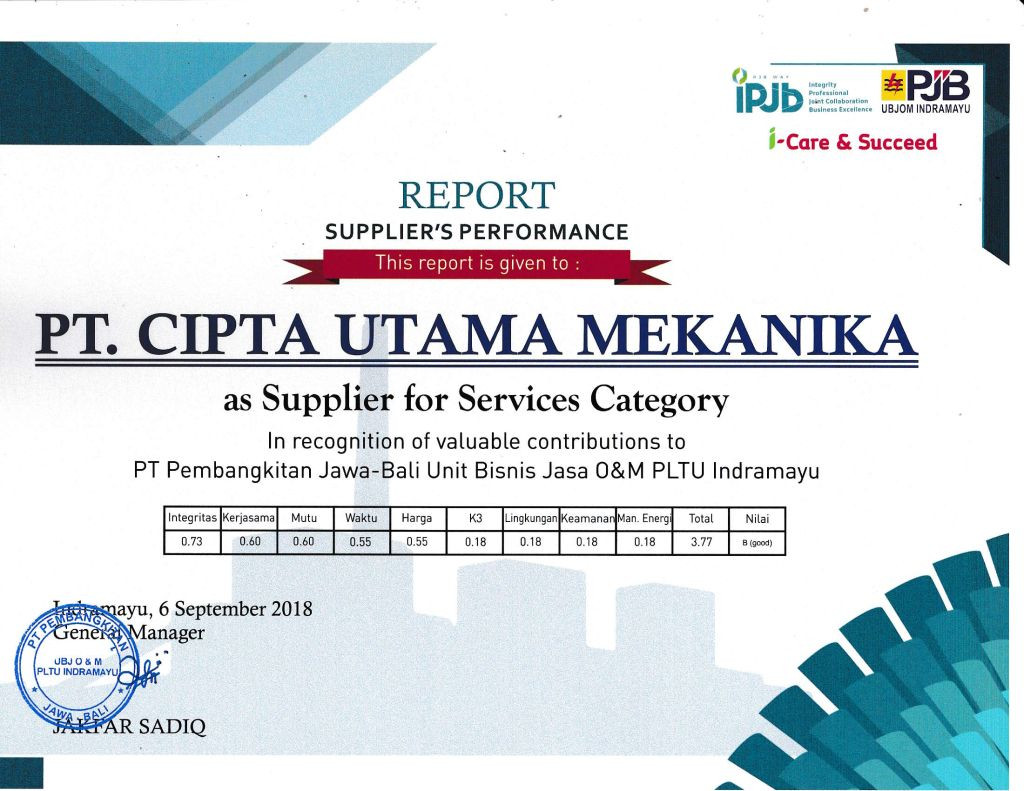 PT. PJB UBJOM Indramayu 2018