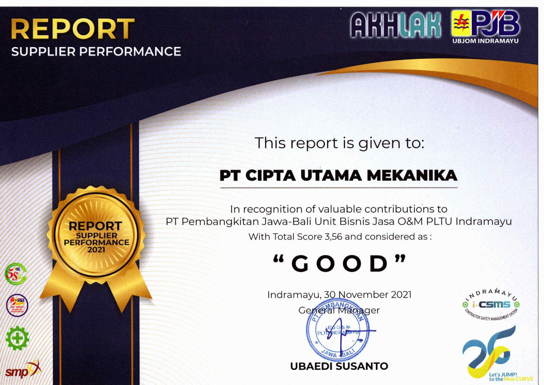 PT. PJB UBJOM Indramayu 2021